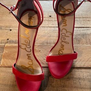 Sam Edelman Red Suede Heels